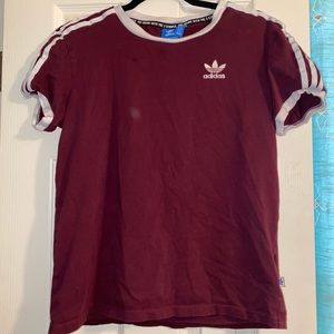 Maroon Adidas Tee